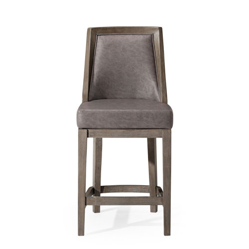 Maven Lane Vienna Counter Stool with Vegan Leather Upholstery & Reviews
